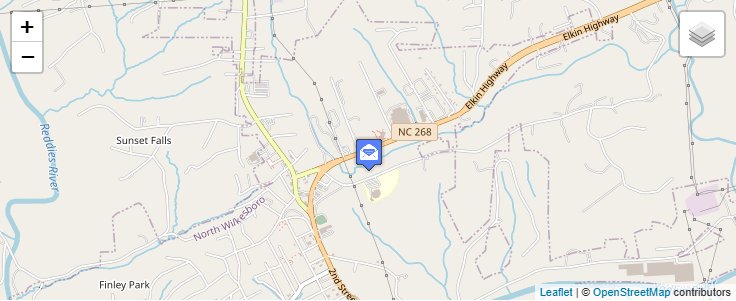 Map of ZIP Code 28656 in North Wilkesboro, NC — click to open interactive map