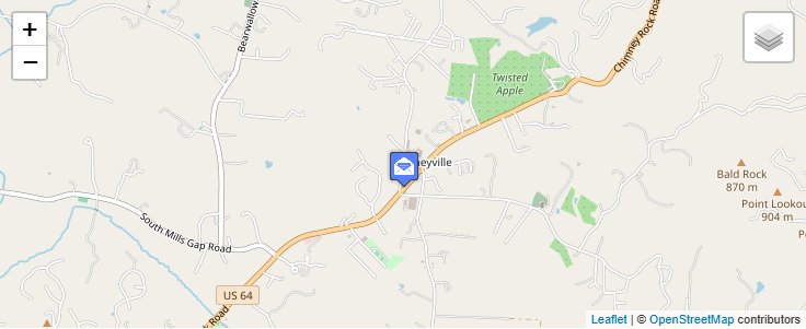 Map of ZIP Code 28727 in Edneyville, NC — click to open interactive map