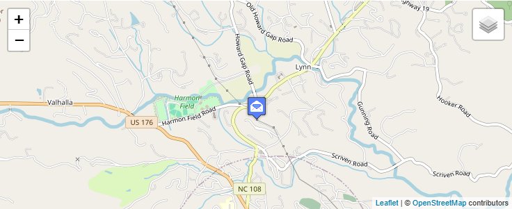 Map of ZIP Code 28750 in Lynn, NC — click to open interactive map