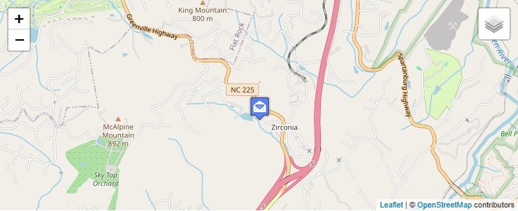 Map of ZIP Code 28784 in Tuxedo, NC — click to open interactive map