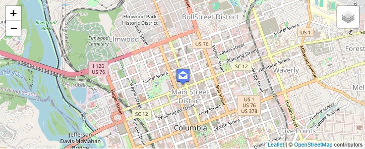 Map of ZIP Code 29217 in Columbia, SC — click to open interactive map