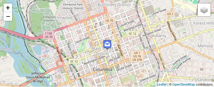 Map of ZIP Code 29220 in Columbia, SC — click to open interactive map