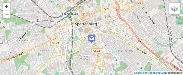 Map of ZIP Code 29305 in Spartanburg, SC — click to open interactive map