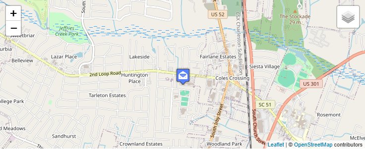 Map of ZIP Code 29504 in Florence, SC — click to open interactive map