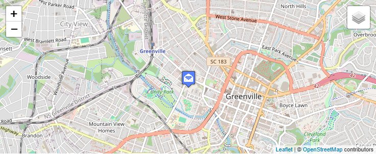 Map of ZIP Code 29602 in Greenville, SC — click to open interactive map