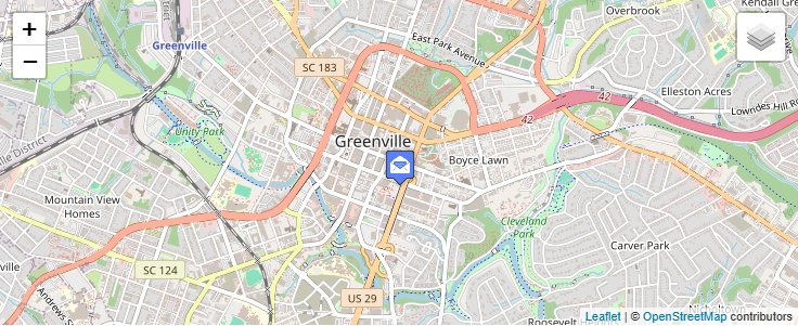 Map of ZIP Code 29603 in Greenville, SC — click to open interactive map