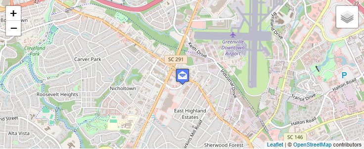 Map of ZIP Code 29606 in Greenville, SC — click to open interactive map
