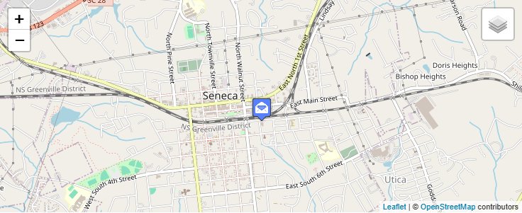 Map of ZIP Code 29679 in Seneca, SC — click to open interactive map