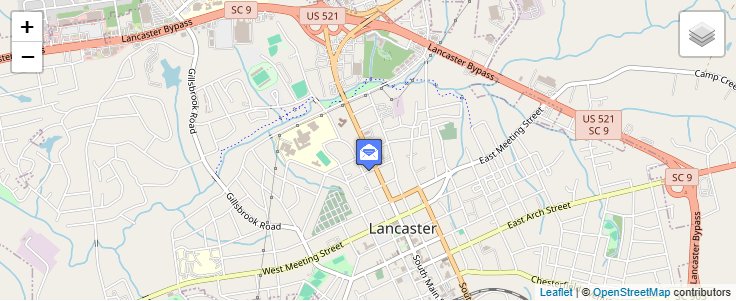 Map of ZIP Code 29722 in Lancaster, SC — click to open interactive map