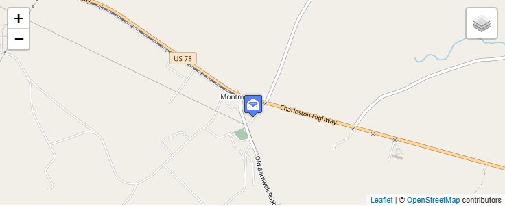 Map of ZIP Code 29839 in Montmorenci, SC — click to open interactive map