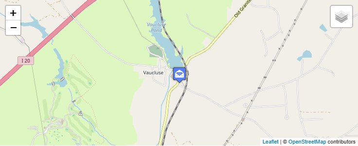 Map of ZIP Code 29850 in Vaucluse, SC — click to open interactive map
