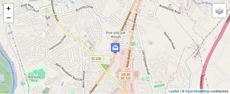Map of ZIP Code 29861 in North Augusta, SC — click to open interactive map