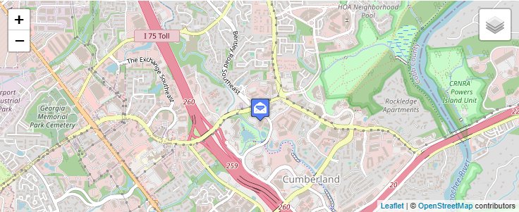 Map of ZIP Code 30006 in Marietta, GA — click to open interactive map