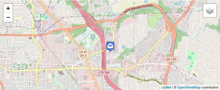 Map of ZIP Code 30065 in Marietta, GA — click to open interactive map