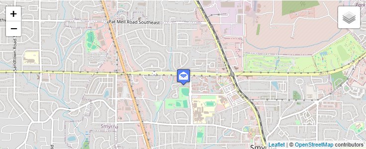 Map of ZIP Code 30081 in Smyrna, GA — click to open interactive map