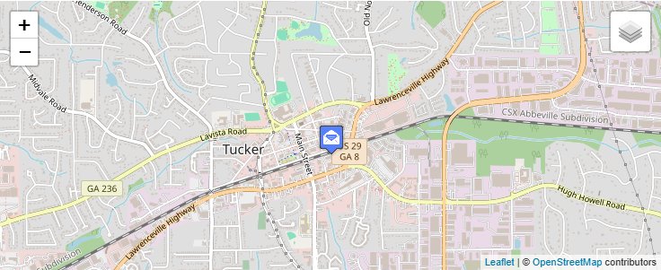 Map of ZIP Code 30085 in Tucker, GA — click to open interactive map