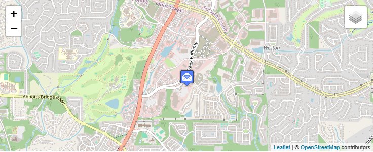 Map of ZIP Code 30098 in Duluth, GA — click to open interactive map