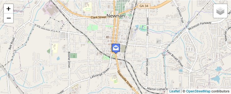 Map of ZIP Code 30264 in Newnan, GA — click to open interactive map