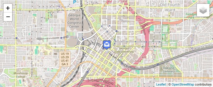 Map of ZIP Code 30301 in Atlanta, GA — click to open interactive map