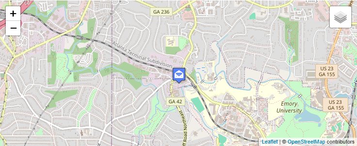 Map of ZIP Code 30333 in Atlanta, GA — click to open interactive map