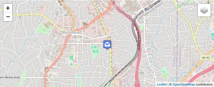 Map of ZIP Code 30355 in Atlanta, GA — click to open interactive map