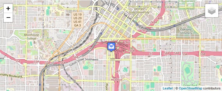Map of ZIP Code 30374 in Atlanta, GA — click to open interactive map