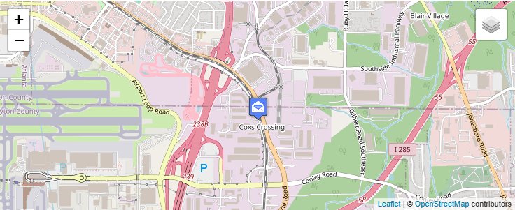 Map of ZIP Code 30394 in Atlanta, GA — click to open interactive map