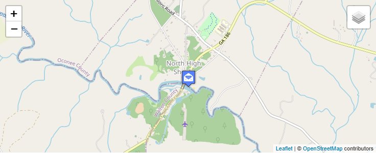 Map of ZIP Code 30645 in High Shoals, GA — click to open interactive map
