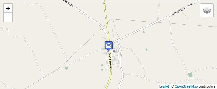 Map of ZIP Code 30811 in Gough, GA — click to open interactive map