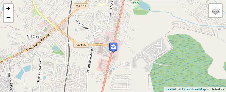 Map of ZIP Code 31310 in Hinesville, GA — click to open interactive map