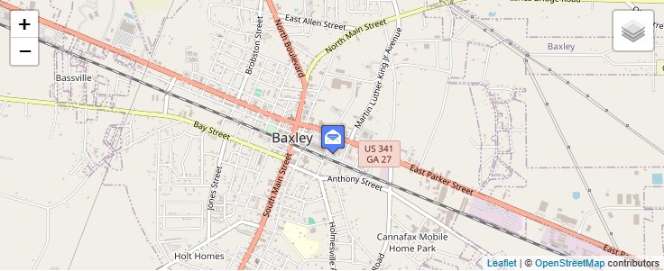 Map of ZIP Code 31515 in Baxley, GA — click to open interactive map