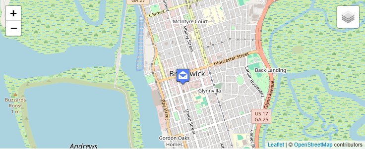 Map of ZIP Code 31521 in Brunswick, GA — click to open interactive map
