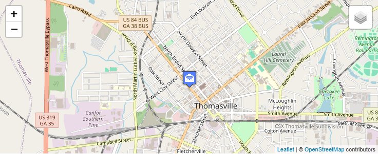 Map of ZIP Code 31799 in Thomasville, GA — click to open interactive map