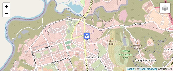 Map of ZIP Code 31995 in Fort Benning, GA — click to open interactive map