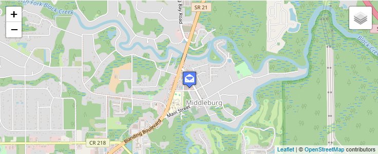 Map of ZIP Code 32050 in Middleburg, FL — click to open interactive map