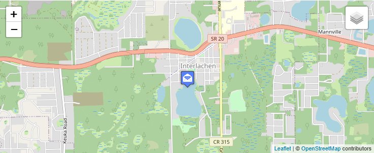 Map of ZIP Code 32149 in Interlachen, FL — click to open interactive map