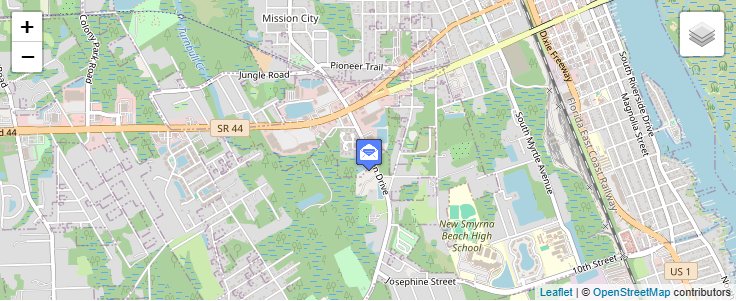 Map of ZIP Code 32170 in New Smyrna Beach, FL — click to open interactive map