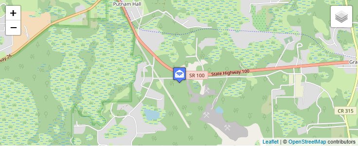 Map of ZIP Code 32185 in Putnam Hall, FL — click to open interactive map
