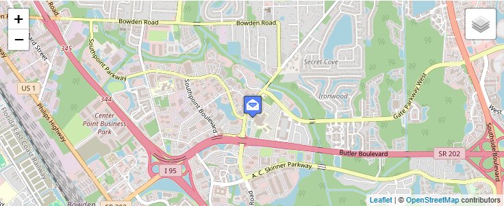 Map of ZIP Code 32255 in Jacksonville, FL — click to open interactive map