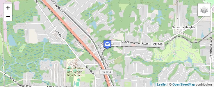 Map of ZIP Code 32560 in Gonzalez, FL — click to open interactive map