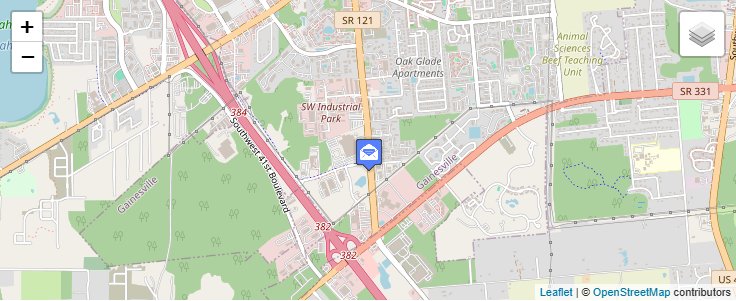 Map of ZIP Code 32614 in Gainesville, FL — click to open interactive map