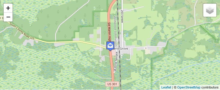 Map of ZIP Code 32654 in Island Grove, FL — click to open interactive map