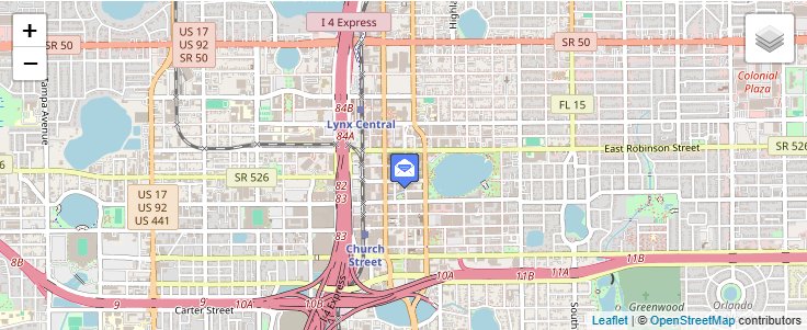 Map of ZIP Code 32802 in Orlando, FL — click to open interactive map