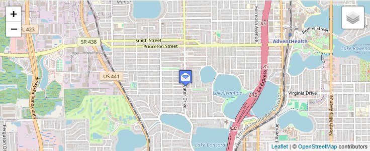 Map of ZIP Code 32854 in Orlando, FL — click to open interactive map