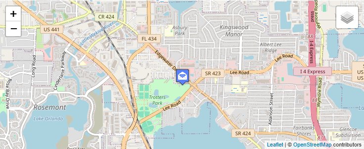 Map of ZIP Code 32860 in Orlando, FL — click to open interactive map