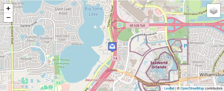 Map of ZIP Code 32869 in Orlando, FL — click to open interactive map