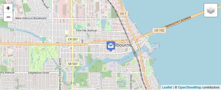 Map of ZIP Code 32902 in Melbourne, FL — click to open interactive map