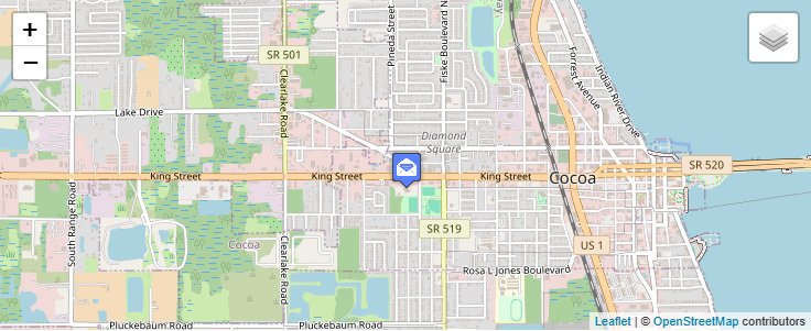 Map of ZIP Code 32924 in Cocoa, FL — click to open interactive map