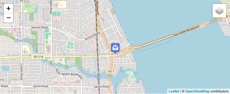Map of ZIP Code 32936 in Melbourne, FL — click to open interactive map