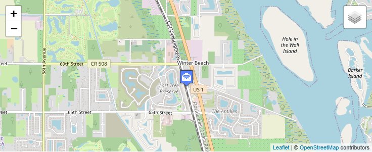 Map of ZIP Code 32971 in Winter Beach, FL — click to open interactive map